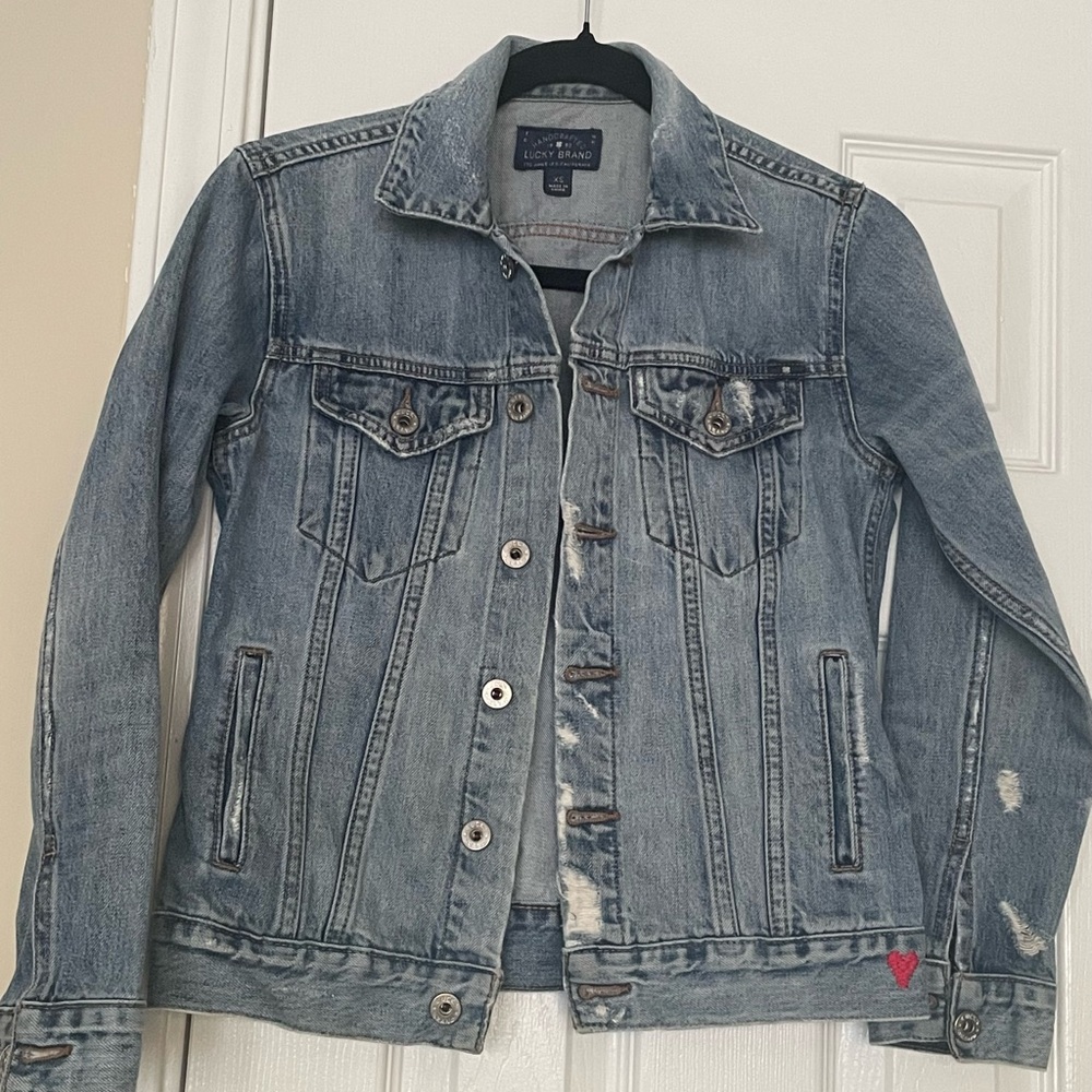 Lucky Brand Men’s Light‎ Blue Washed Denim Jacket